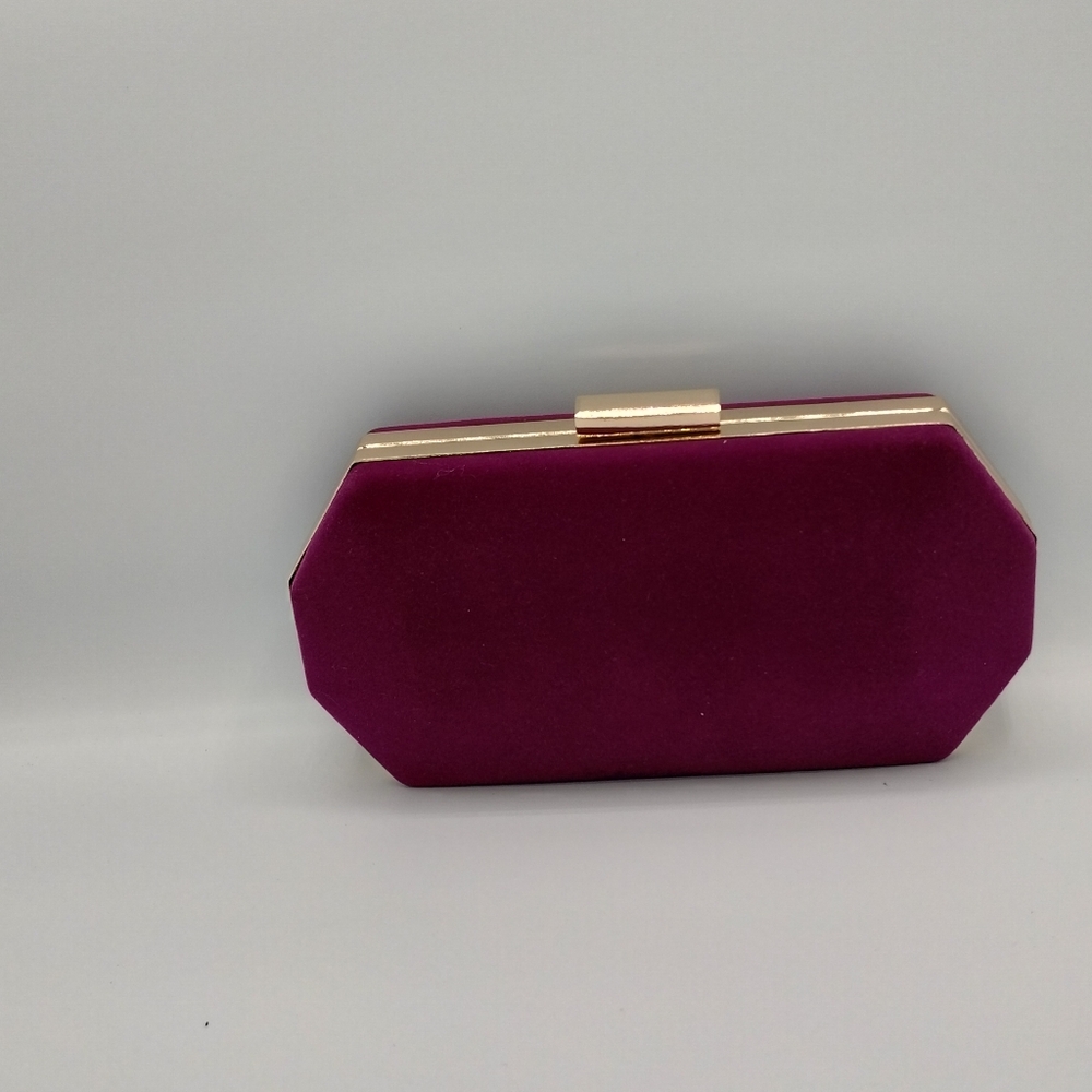 Women's faux suede clutch bag